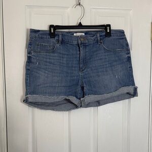 LOFT Denim Blue Rolled Hem Shorts